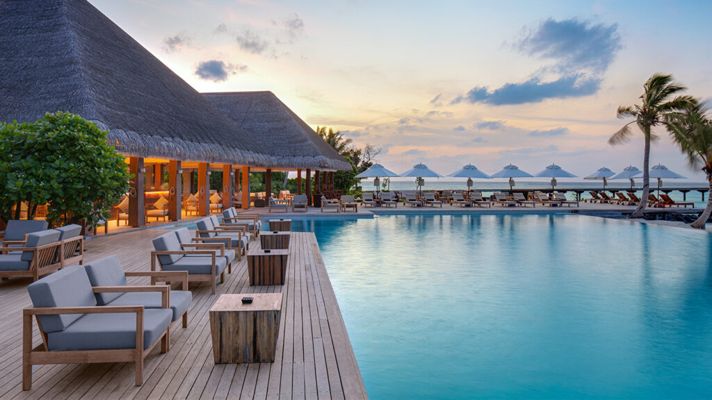 Main Pool during sunset